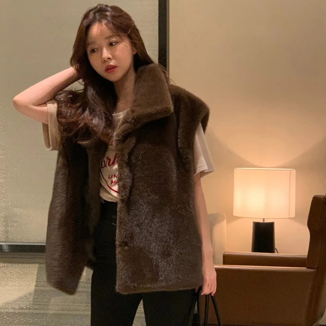 

Eco-Friendly Women's Vest Jaet Chic Versatile Faionable High-End Sensation Celebri Sle Autumn Winter Color