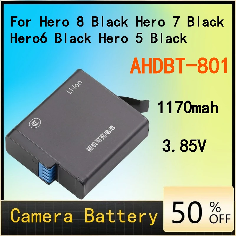 

AHDBT-801 1170mah for GoPro Hero 8/7 Hero8 Black Battery Full Decode Persistent Standby High-Performance