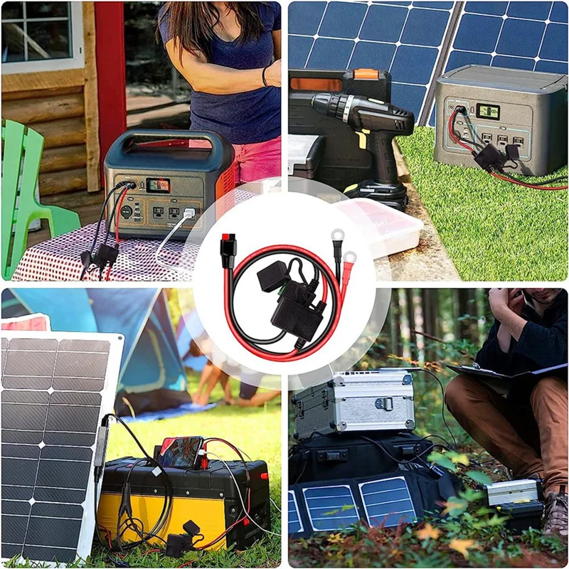 A44F-デュアルポジティブネガティブATCスタイルヒューズホルダー10AWGワイヤーリング端子と45Aコネクタ付き自動車用