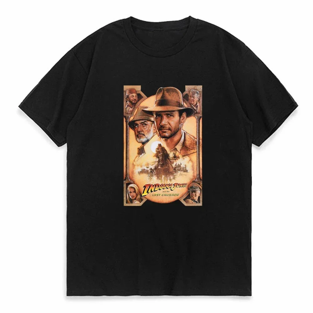 Indiana Jones e a Última Cruzada Camisetas Masculinas, Camiseta Clássica de Red Dead Redemption, Cartaz do Filme, Dia Velho