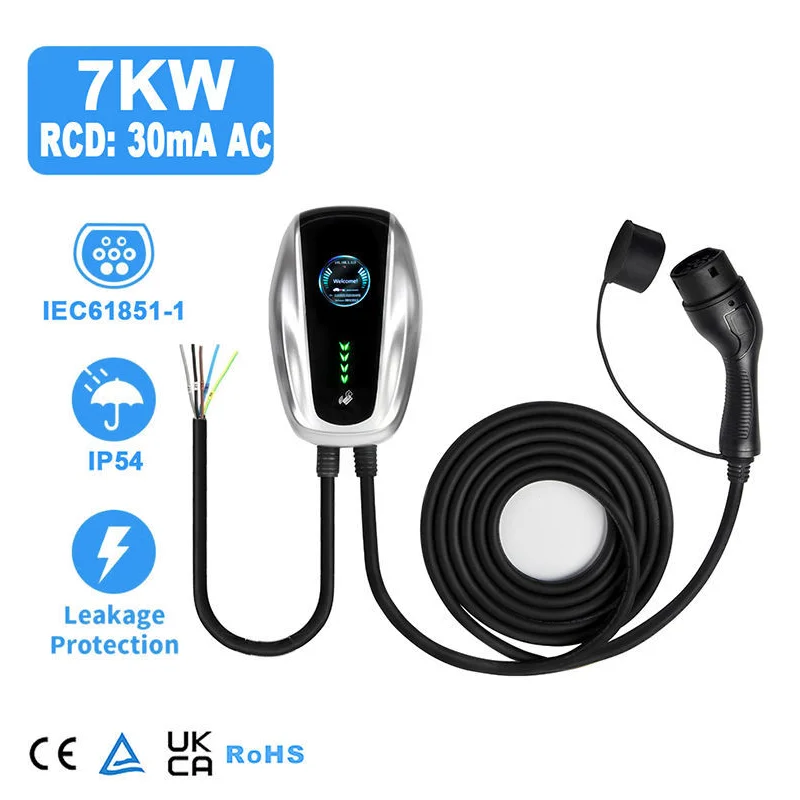 UE 7KW 32A electric Car Charger Station Type 2 GBT/CCS1/CCS2 Home AC EV Charger 5M  AC Pile Car Fast Charger Repair Tool