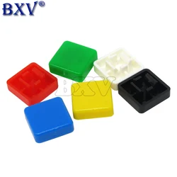 20PCS/LOT For PCB Momentary Tactile Tact Mini Push Button Switch Module DIP 4PIN Round Cap A14 A24 Red Black White Green Yellow