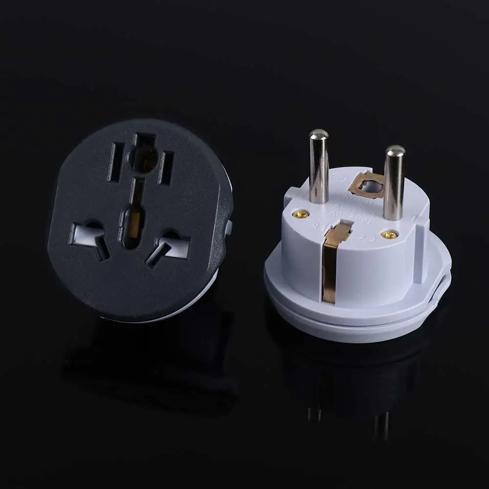 To EU Europe Plug Plug Converter 2 Round Pin Socket 16A 250V Power Plug Adapter AU UK CN US To EU Plug EU Plug EU Plug Adapter