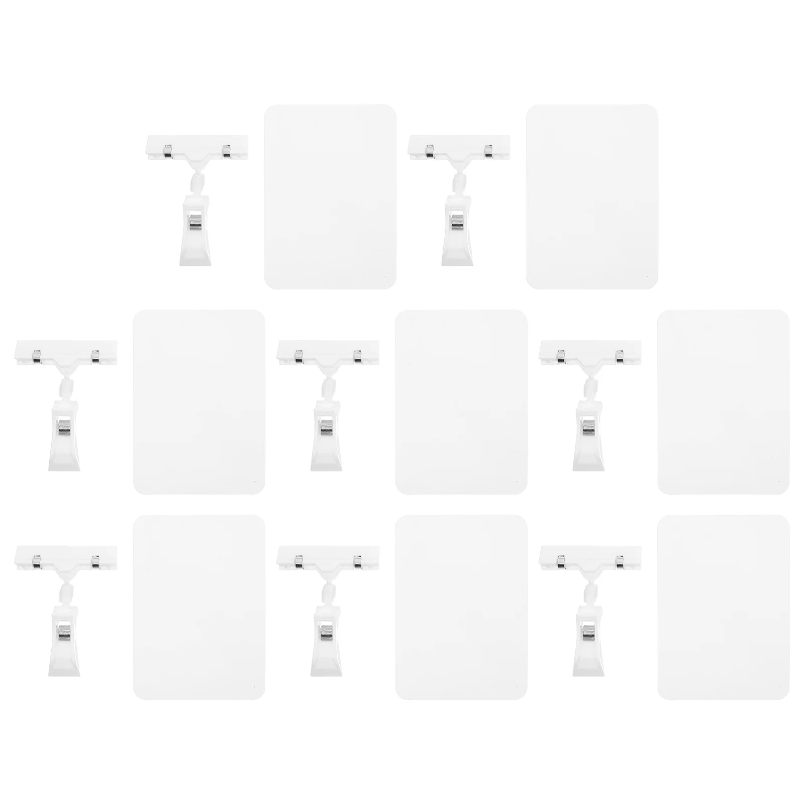 

8 set Waterproof Price Tag Whiteboard Erasable Pvc Sign Holder Clips For Shelf Display Store Supermarket Exhibition