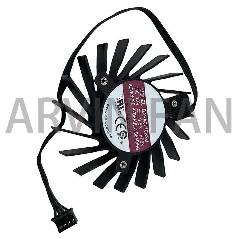 Imagem -02 - Ventilador de Pinos para Quadro Q4000 Ventilador de Refrigeração 2gb Ventilador Basa0710r2u Dc12v 0.5a 35x35x35 mm Fios 4pin Novo