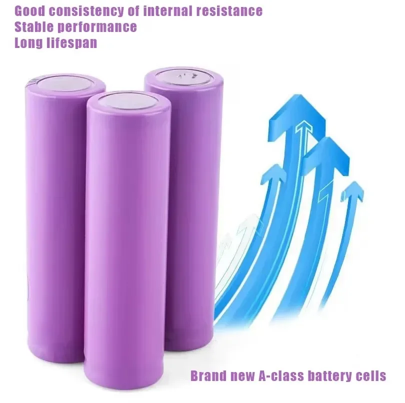 12V 50Ah 18650 Lithium Battery Pack 3S5P Rechargeable Battery with BMS 12.6v Charger for Fishing Bicycle Large Capacity Battery