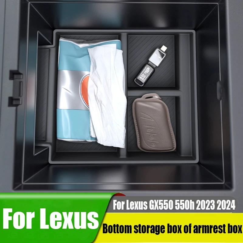 

Для Lexus GX550 550h 2023 2024, подлокотник, нижний силиконовый ящик для хранения, автомобильные аксессуары для хранения интерьера, амортизация