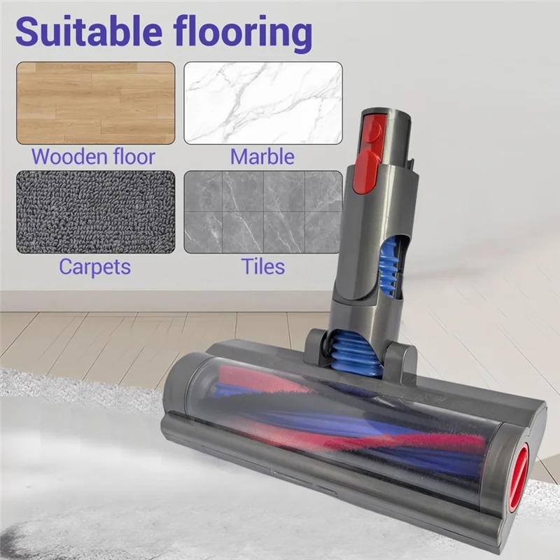 

【Домашняя техника】Для Dyson V7 V8 V10 V11 V15 Головка с прямым приводом и светодиодными фарами Вакуумные насадки для паркетного пола