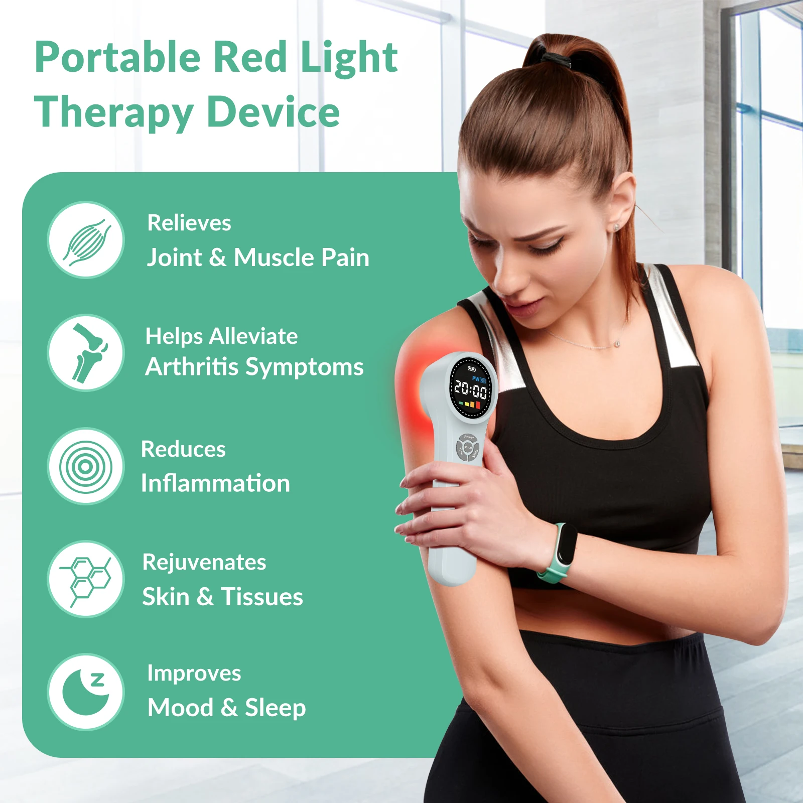 1760mW Portable LLLT low level laser therapy device 980 nm Red Laser Therapy Light Device for Pain Relief for People Pet Care