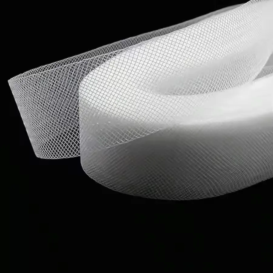 Crinoline Horsehair Flat Plain Braid Soft Polyester Mesh Trim Decorative Craft Ribbon For Hat Making And Wedding Dress