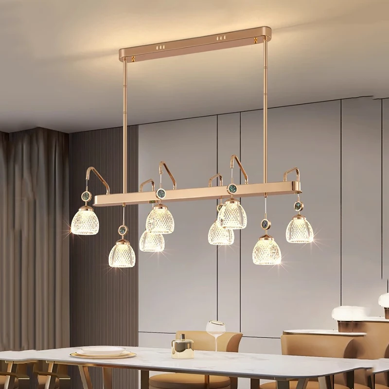 

BOSSEN Luxury gold Chandelier Dimmable Luster Ceiling Light Crystal Hardware Pendant Light for Hotel Villa Customizable