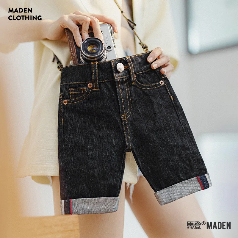 Maden Mini Denim Jeans Bag for Women Casual Solid Color Crossbody Bags Shoulder Handbag