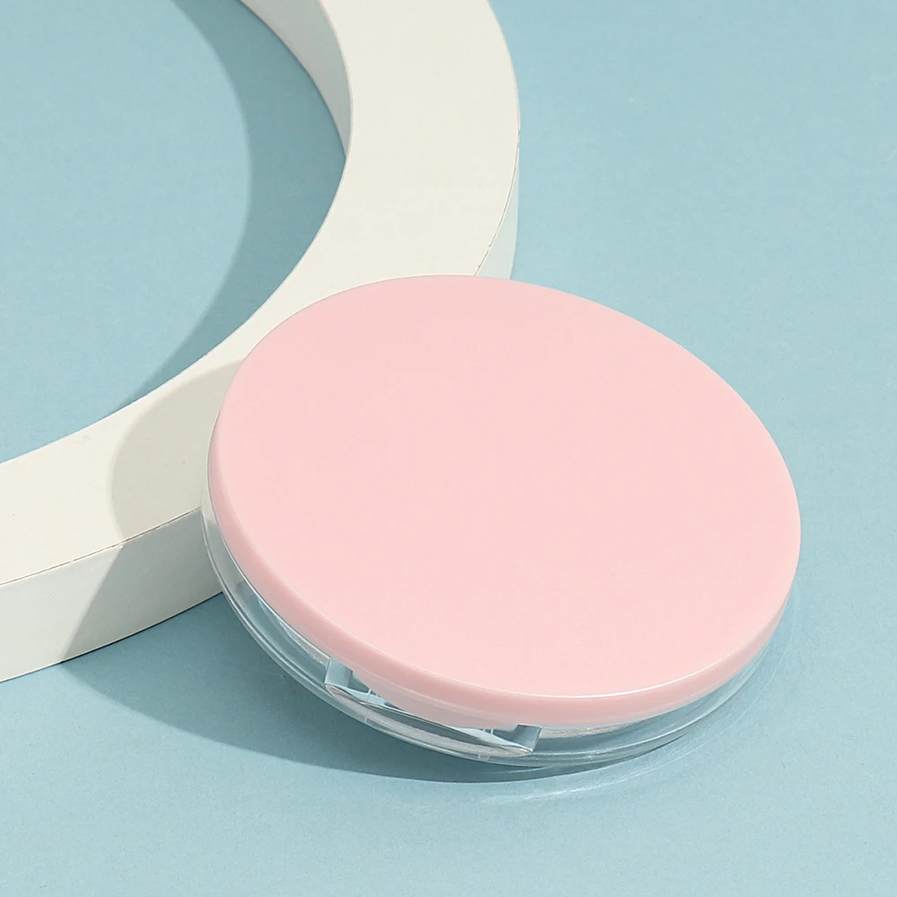 3g reutilizável plástico vazio pó caso portátil diy vazio recipiente de maquiagem pó solto caso compacto com espelho e peneira líquida