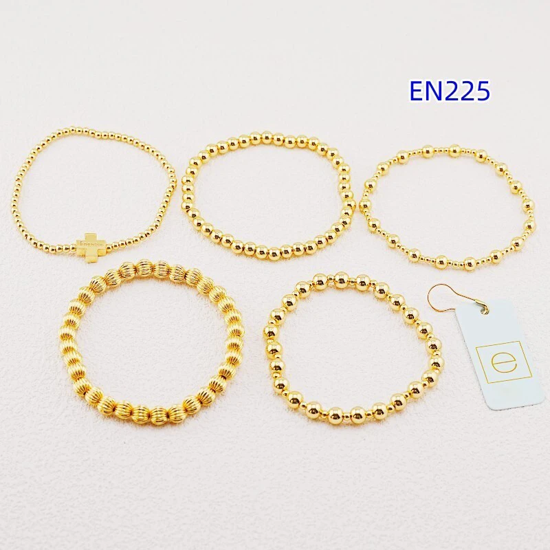 

VKVVA Fashion Jewelry Gold-Plated Beaded 5pcs Cross Bracelet Set for Women Birthday Gifts, Unique Gift