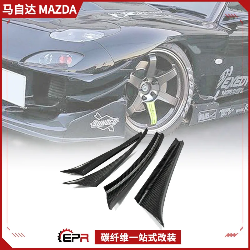 

For Mazda Mazda RX7 FD3S Spoiler Air Knife Retrofit Magic Carbon Fiber Front Bar Side Air Blade