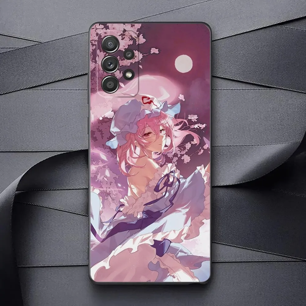 Touhou Project Yuyuko Phone Case For Samsung Galaxy A13,A21s,A22,A31,A32,A52,A53,A71,A80,A91 Soft Black Phone Cover