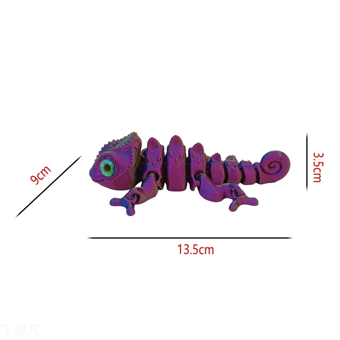 3D Printed Movable Chameleon Figure 6