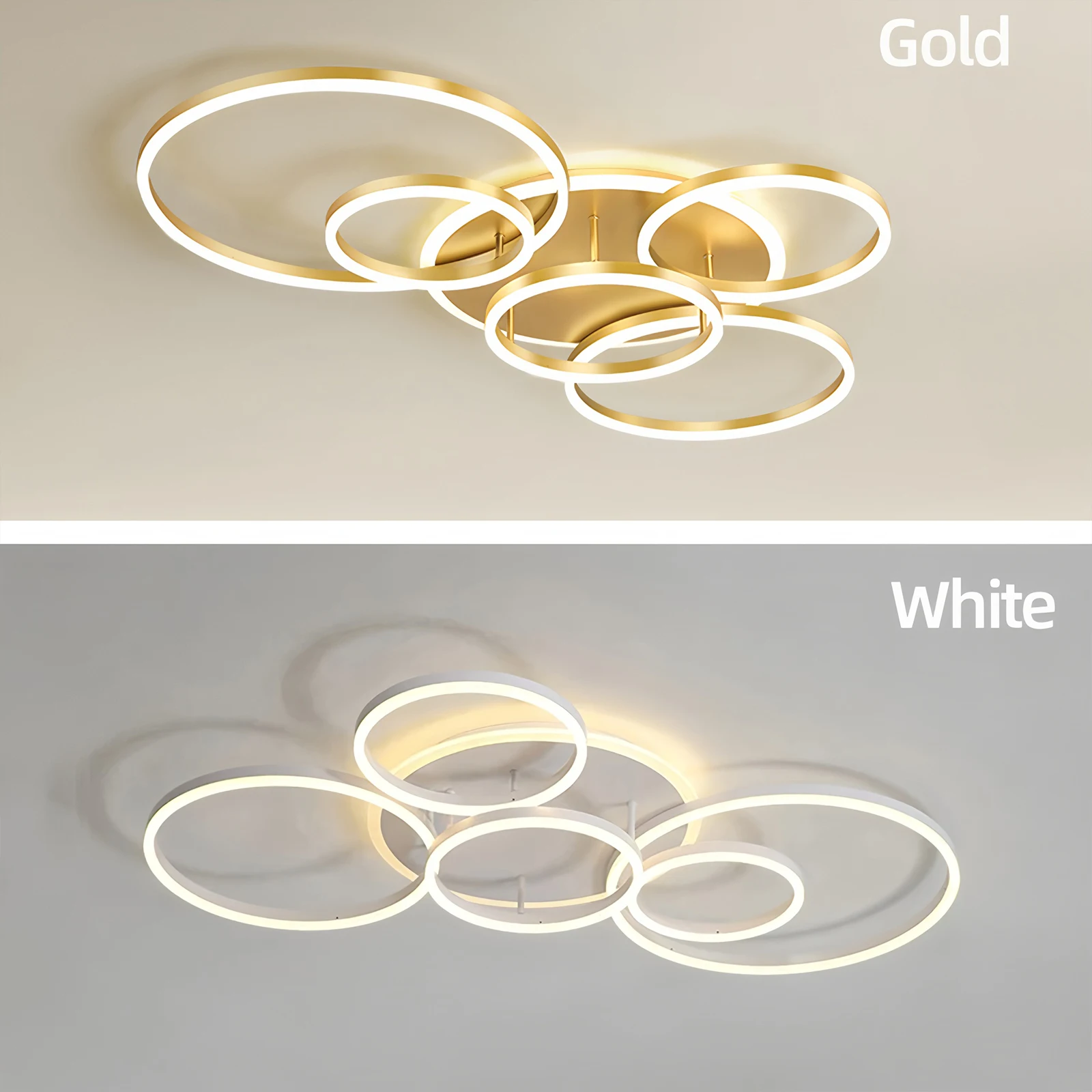 Obrázek 5: Moderní LED světel pro ložnice restaurace hotel dekorace osvětlení strop lampa chytrý akryl prsten stmívatelné LED strop světel
