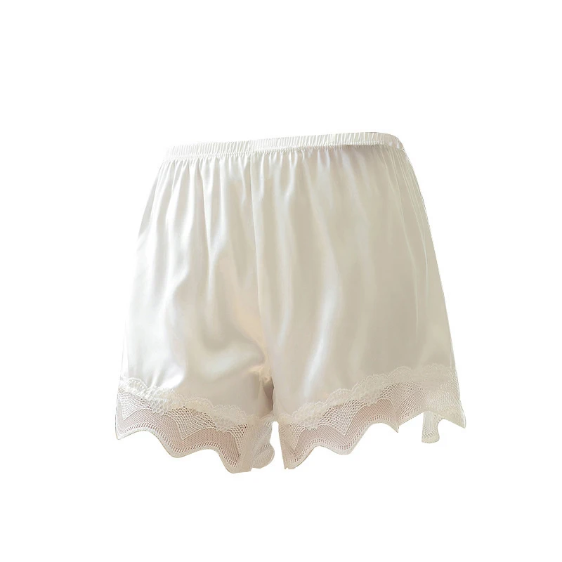 New Female Thin Soft Smooth Three-point Knickers New In Loose Safety Pants Ice Silk Home Shorts Summer Lace Anti-light Leggings