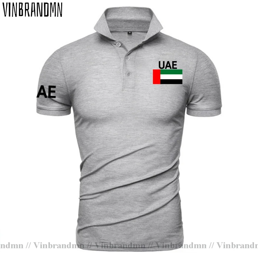 United Arab Emirates Polo Shirts Men Short Sleeve Classic Brands Printed For Country Flag Shirt Nation Team Design 100% Cotton