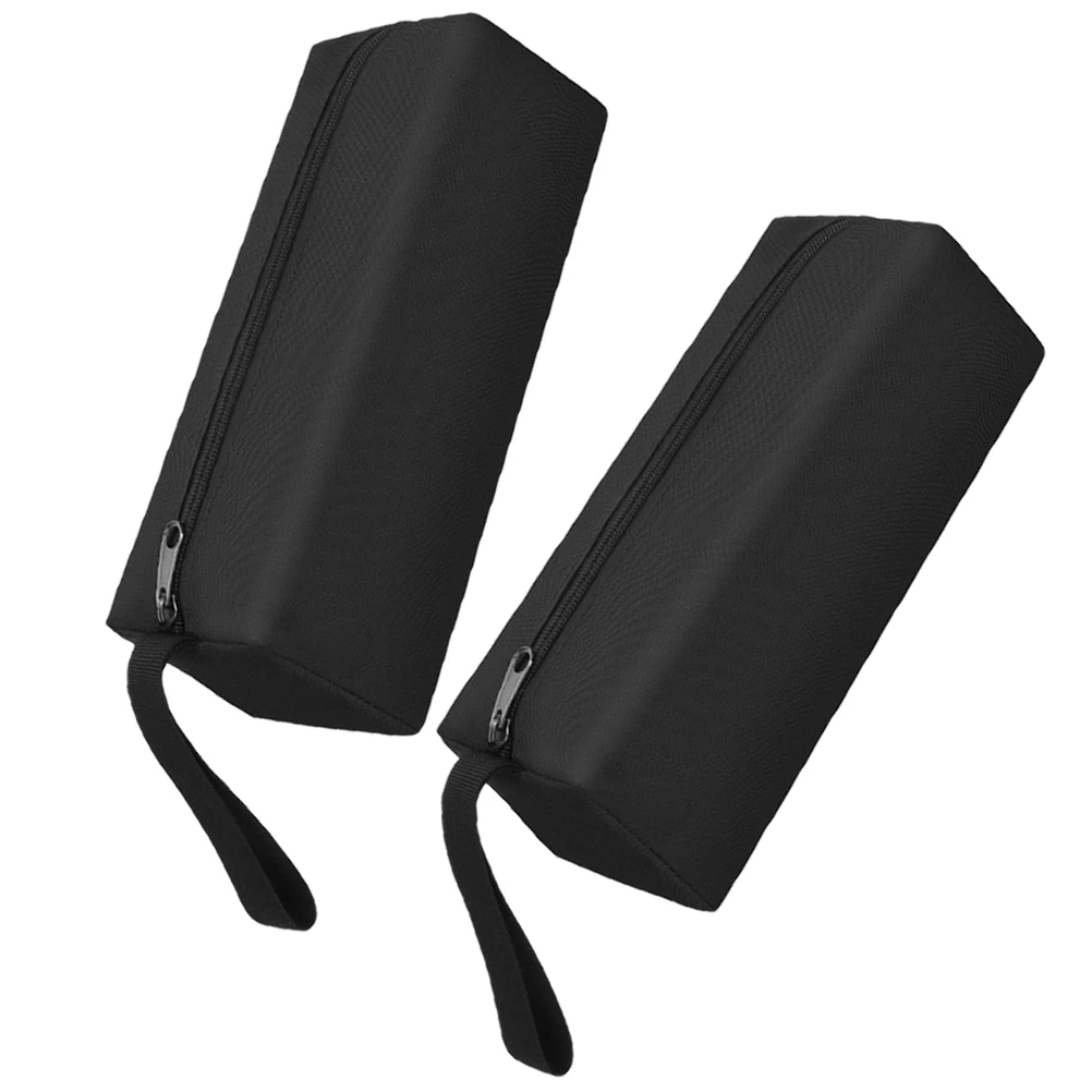 2 pcs Tool Storage Bag Oxford Cloth Pouch Zipper Small Tools Black Large BD02 Waterproof MultiFunctional Travel Use