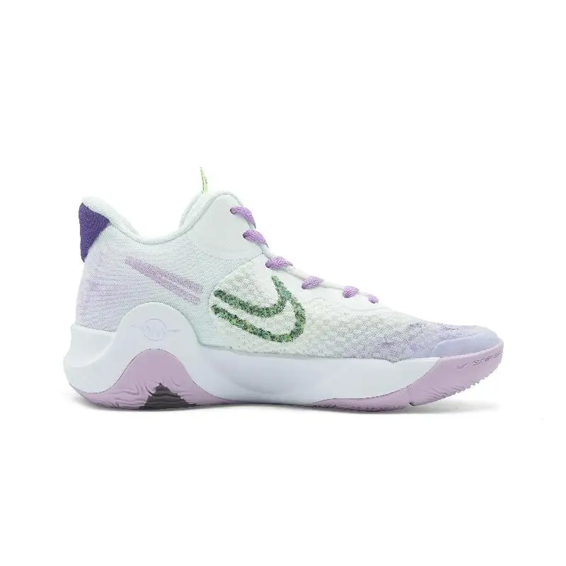 【Customize】Nike KD Trey 5 IX Vintage Basketball Shoes Unisex Mid-top White/Green/Purple Sneakers shoes DJ6922-100