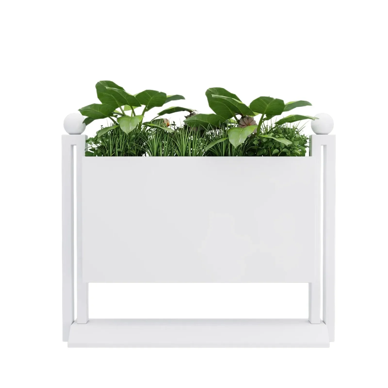 Creative wrought iron flower box shop indoor partition planting box outdoor park municipal partition flower slot stand