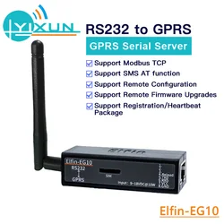 HF Elfin-EG10 Serial Server Support Modbus TCP IP Function RJ45 RS232 to GSM GPRS Converter Module Smallest Serial Port Device