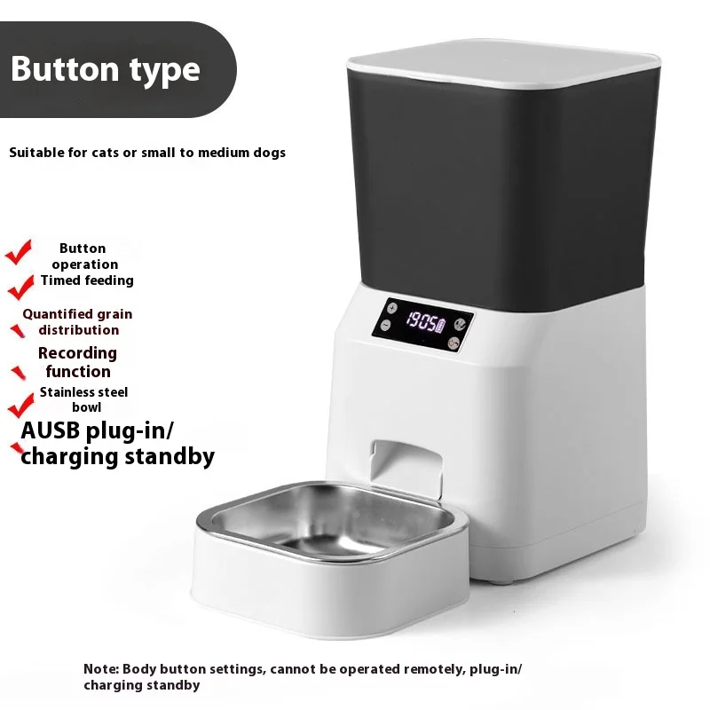 Slimme voerbak van 4,5 liter met scherm - tweewegvideo, timer en APP-bediening, dubbele voeding, automatische voedseldispenser voor katten/honden