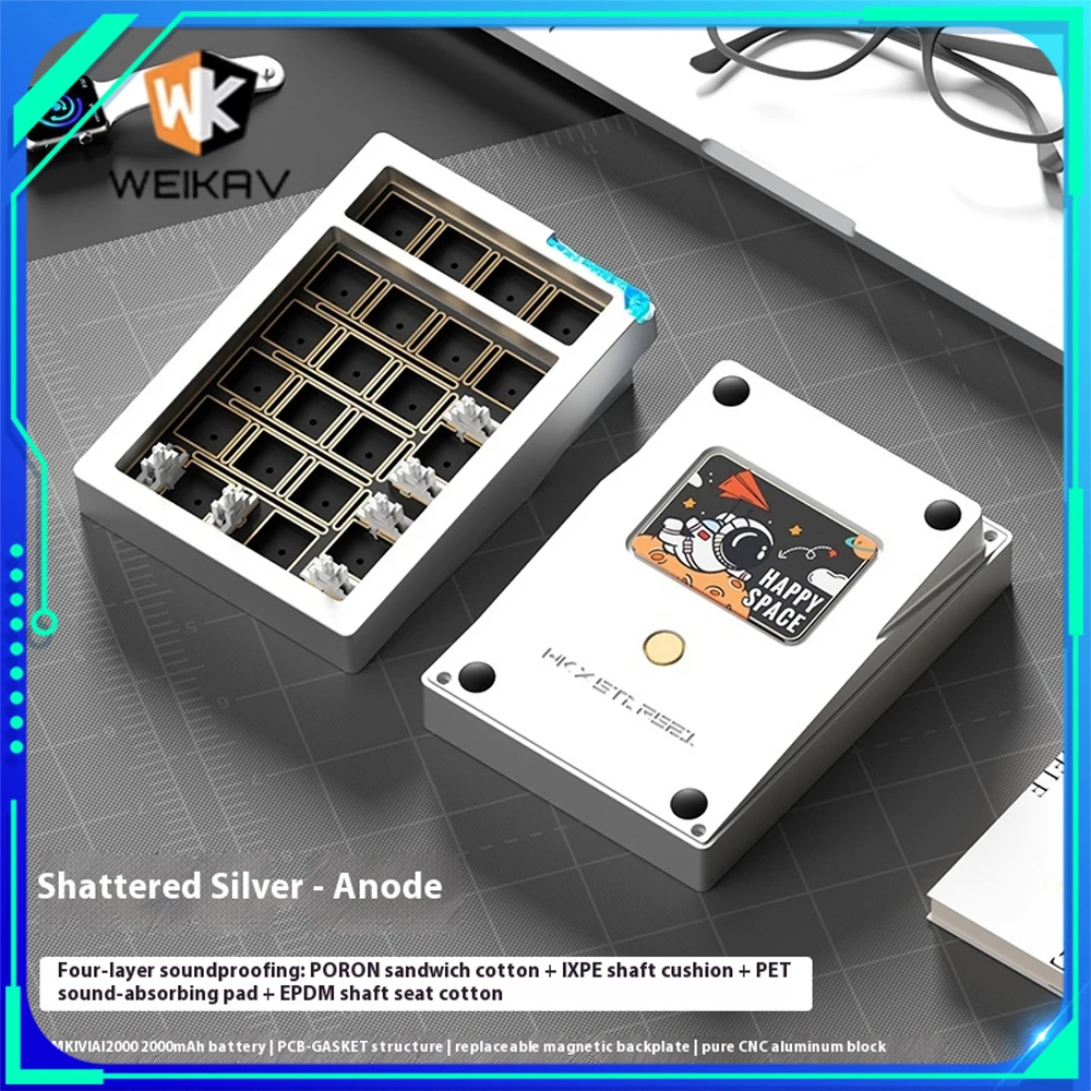 

Weikav Stars21 Plus Mechanical keyboard Kit 3Mode Wireless Bluetooth Keypad Kit Rgb Hot Swap Numeric keypad pad Kit Aluminum