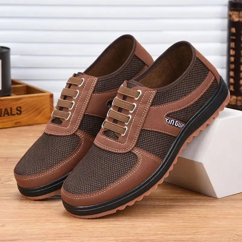 Large-sized spring autumn cloth shoes Classic old Beijing cloth shoes Low-top safety shoes with  rib soles Outdoor work loafers