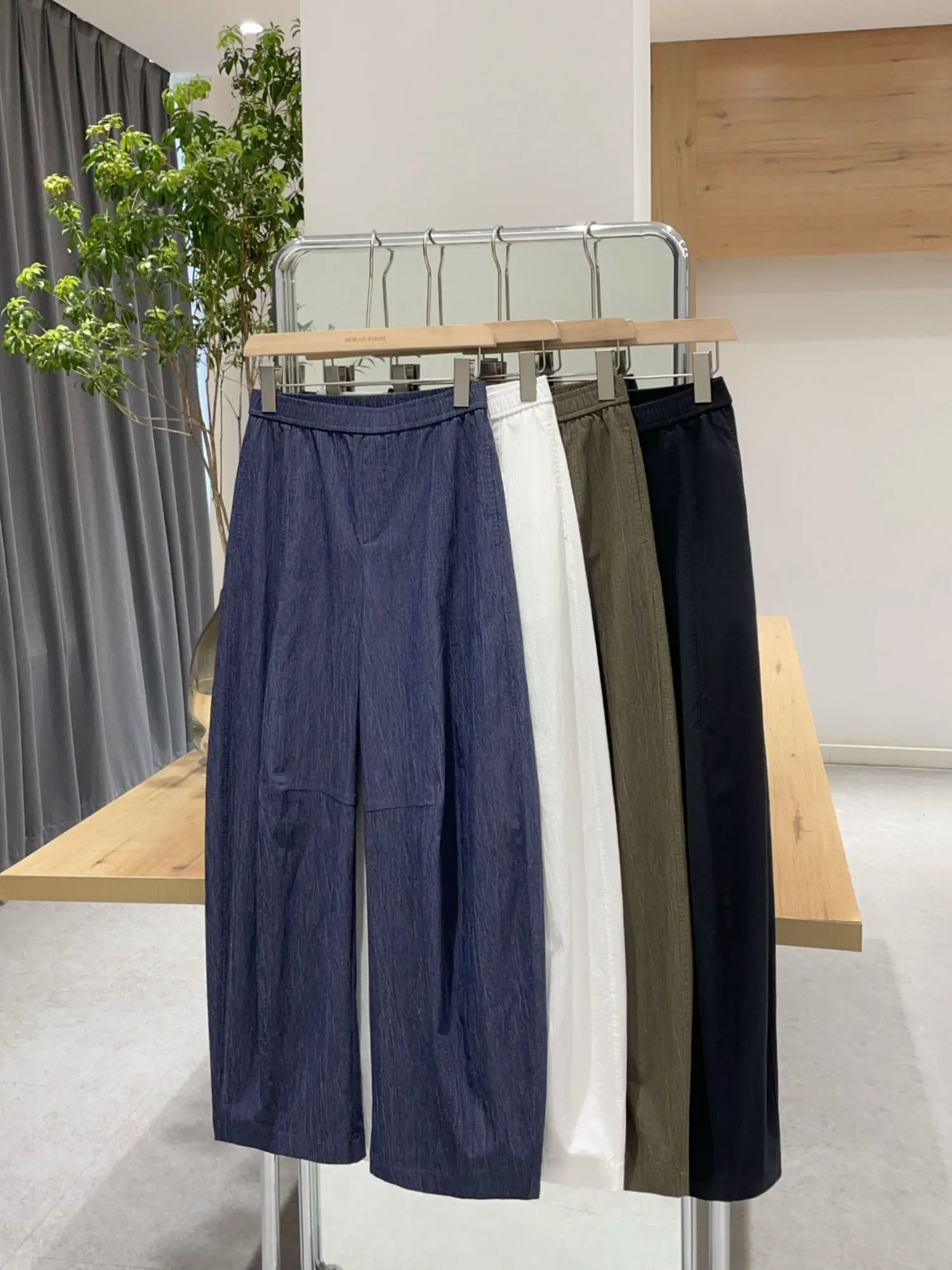 

Noxula True Product 2025 Autumn New Sle Korean Casual Textured Scythe Pants in Four Colors High Waist Cotton Blend Loose Fit