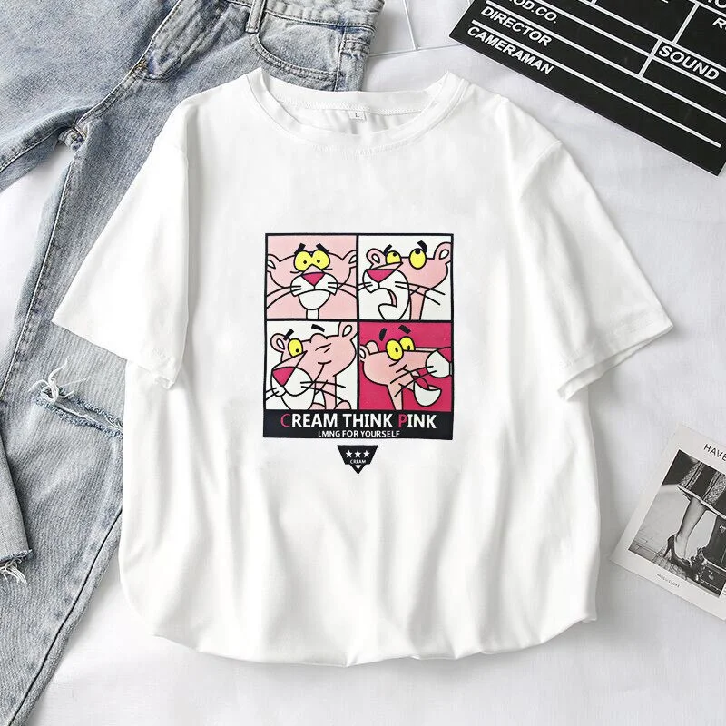 Śmieszne Kawaii Cartoon grafika drukowana t-shirty dla kobiet moda letnia Streetwear Casual okrągły dekolt z krótkim rękawem Unisex