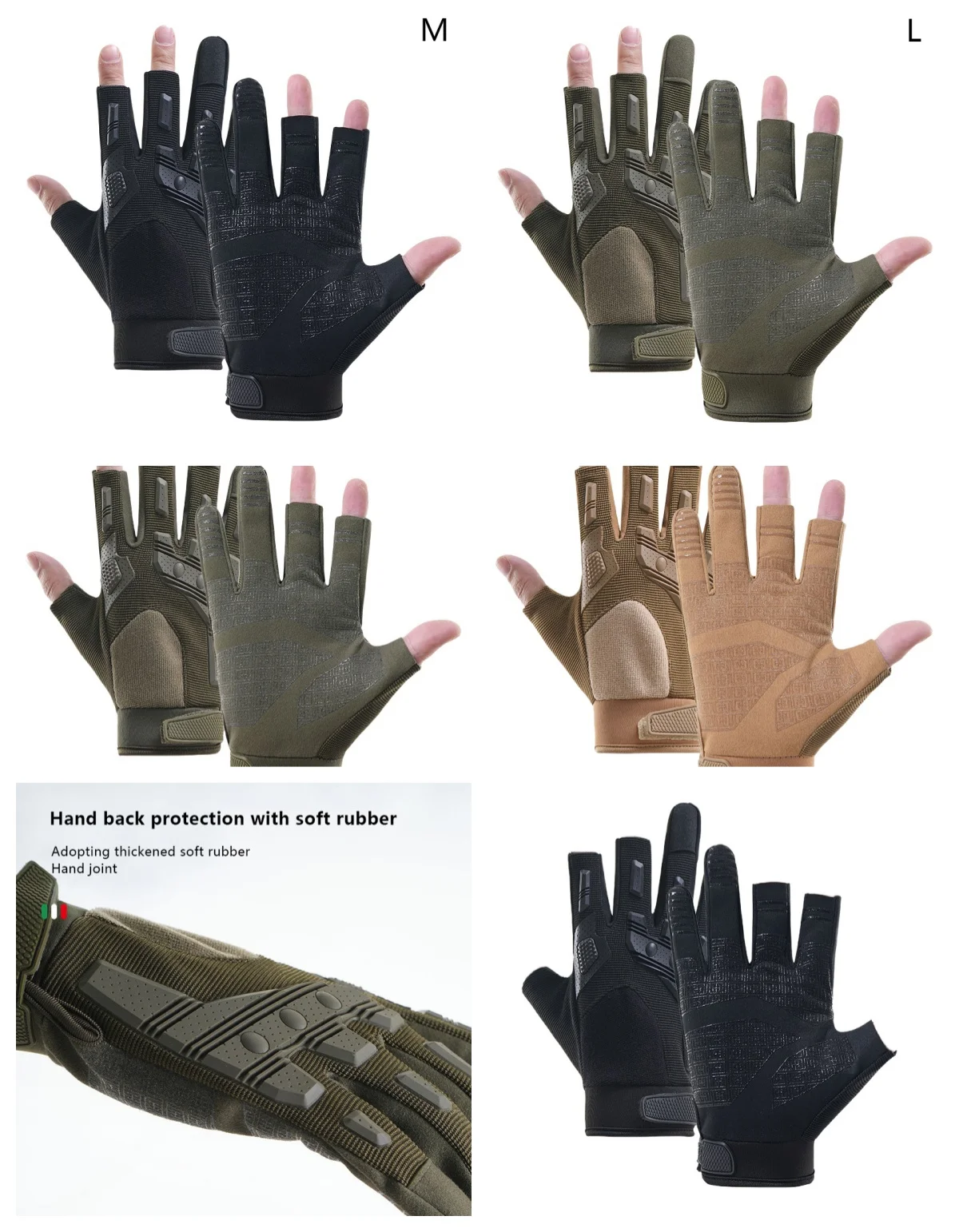 

1 пара перчаток для мужчин и женщин, уличные скалолазание, тренировочные противоскользящие защитные велосипедные перчатки с защитой от утечек пальцев