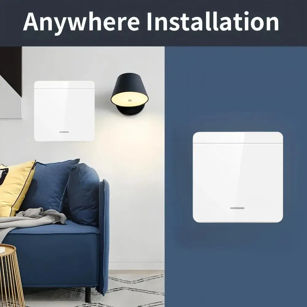 Wireless Smart Switch Light 433Mhz RF 86 Wall Panel Switch with Remote Control Mini Relay Receiver 220V Home Led Light Lamp Fan