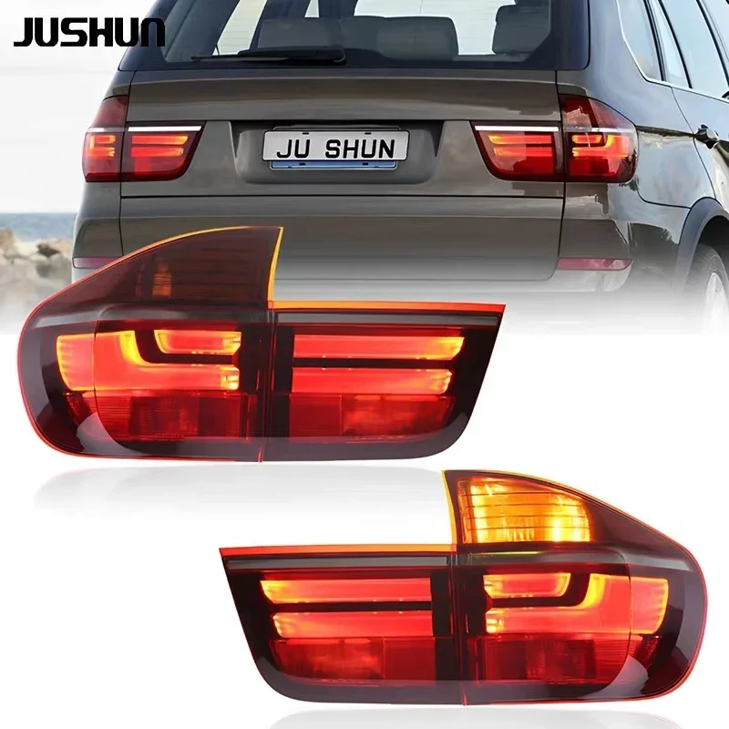 

BR JUSHUN LED Taillight for X5 E70 2007-2013 Latest Styles ABS Material Red Clear Lens Taillight Upgrade Accessory New