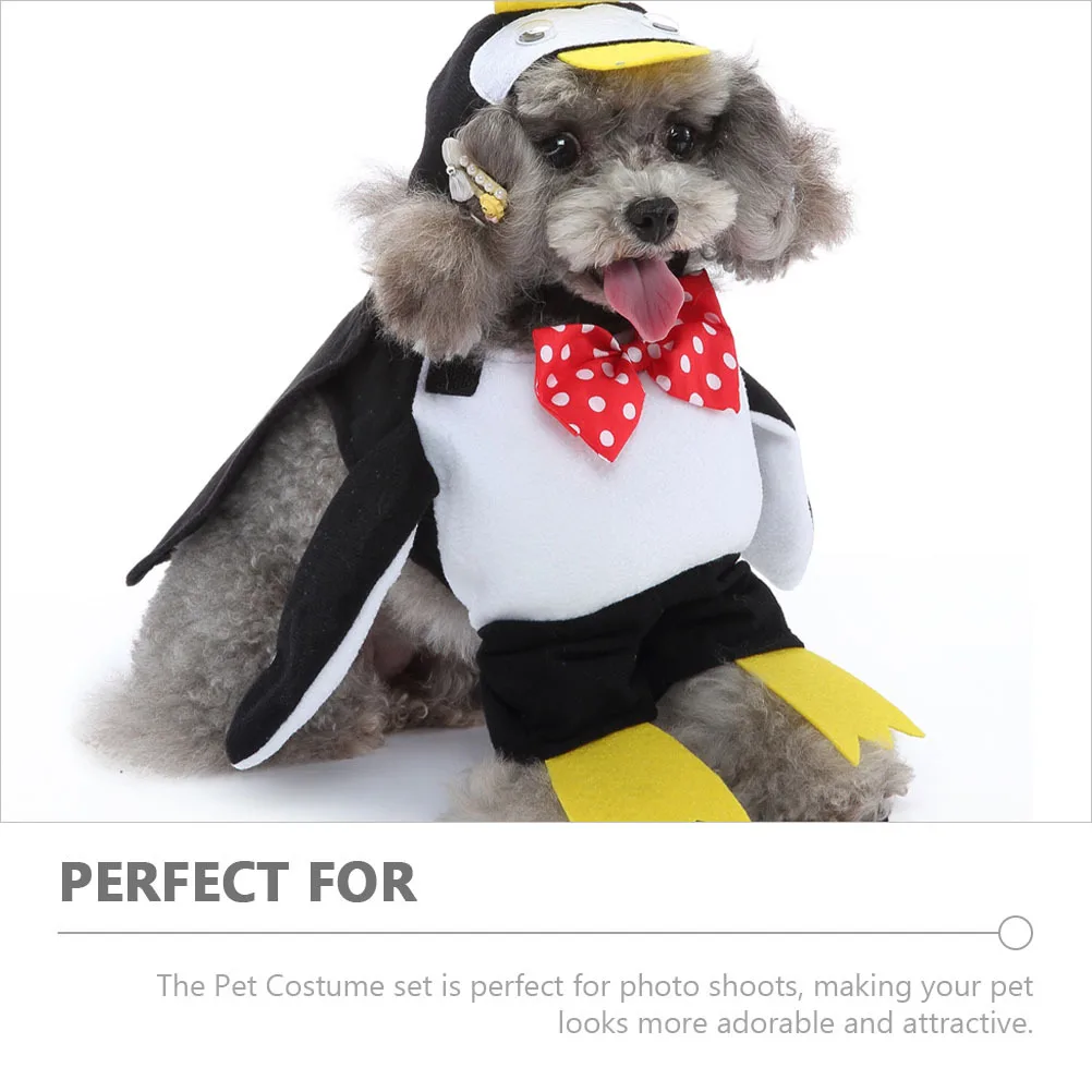 

1Set Penguin Dog Cloak Puppy Cape Halloween Party Costume Pet Apparel Adorable Dog Cape Suit Cat Costume Cat Accessory