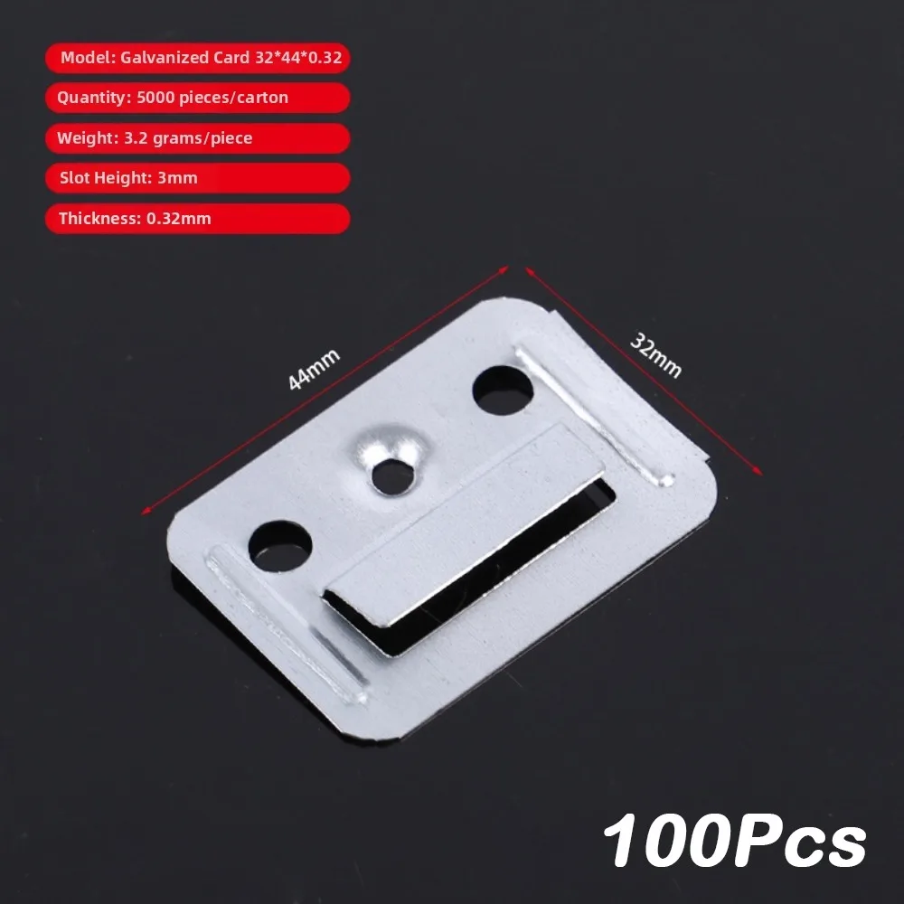 100Pcs Galvanized Steel Wall Panel Buckles Thickened Rust Resistant Wall Panel Fixing Clamps Heavy Duty Integrated Design