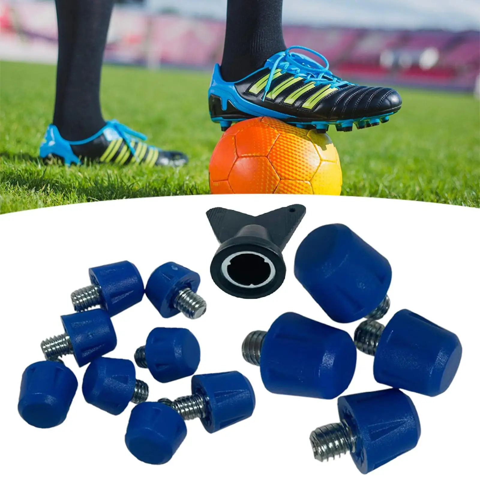 

12 Pieces Football Shoe Spikes Rugby Shoes Studs Stable 8mm 11mm Screw in Football Boot Spikes Soccer Shoe Spikes for Outdoor