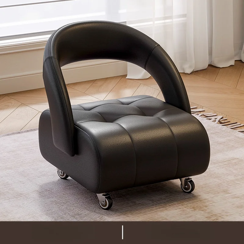Picture 5: Swivel Chair Small Stool Home Use with Sliding Wheels Sofa Stool Shoe-changing Stool Backrest Chair Shoe Bench New