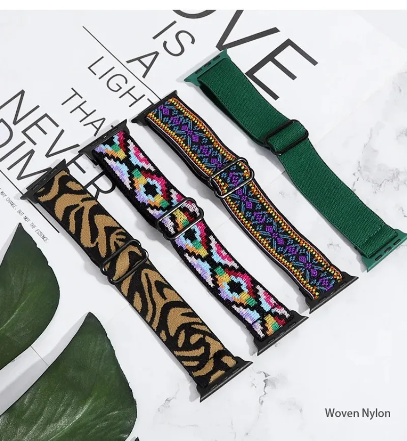 Braided Solo Loop Strap For Apple Watch Ultra 2 11 10 9 8 7 49/46/45/41mm Adjusting Nylon Wristband iWatch 6 5 4 SE 44mm 40/42mm