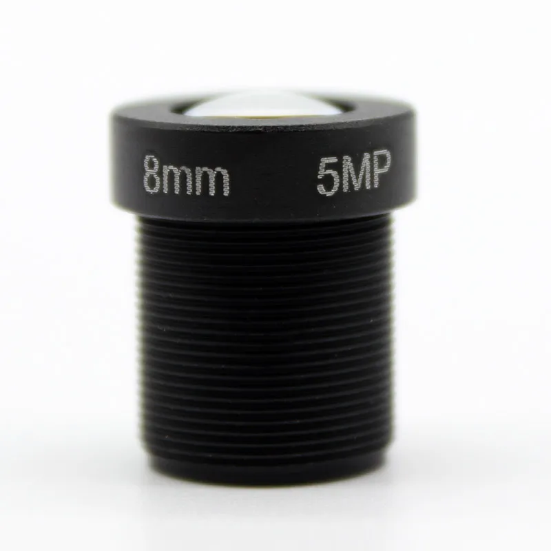 8mm CCTV lens HD 5MP M12*0.5 fixed aperture 52 degree angle 1/2.5