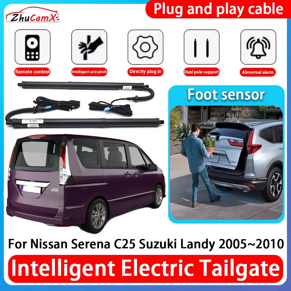 ZhuCamX Car Power Trunk Electric Suction Tailgate Intelligent Tail Gate Lift Strut For Nissan Serena C25 Suzuki Landy 2005-2010
