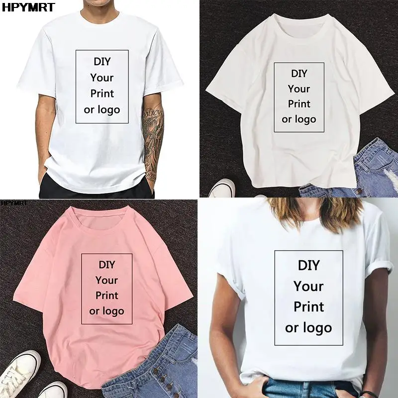 

2022 Customized Printing T Shirt Summer Women DIY Your Like Photo or Logo T-Shirt Fashion Custom Female Top Tshirt Men Clothing