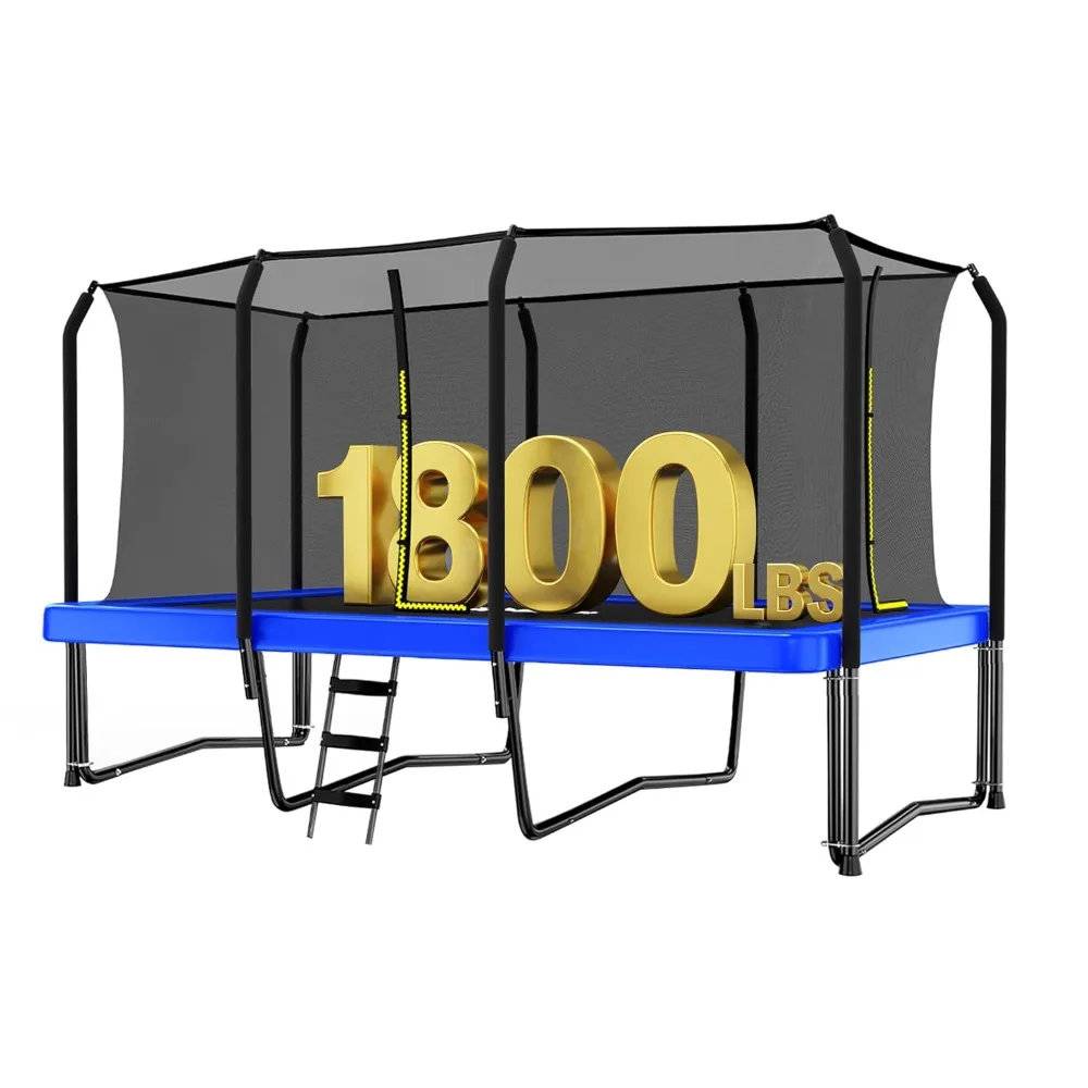 

1800LBS Weight Capacity Rectangle Trampoline 10x17FT 9X15FT 8X14FT Outdoor Square Gymnastics Trampolines with, Customized