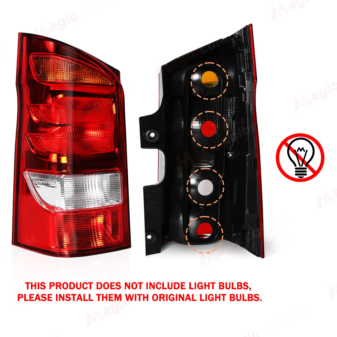 Tail Lamp For Mercedes Benz Vito W447 2015 2016 2017-2021 Rear Brake Taillights Driving Fog Lamp Without Bulbs A4478200064