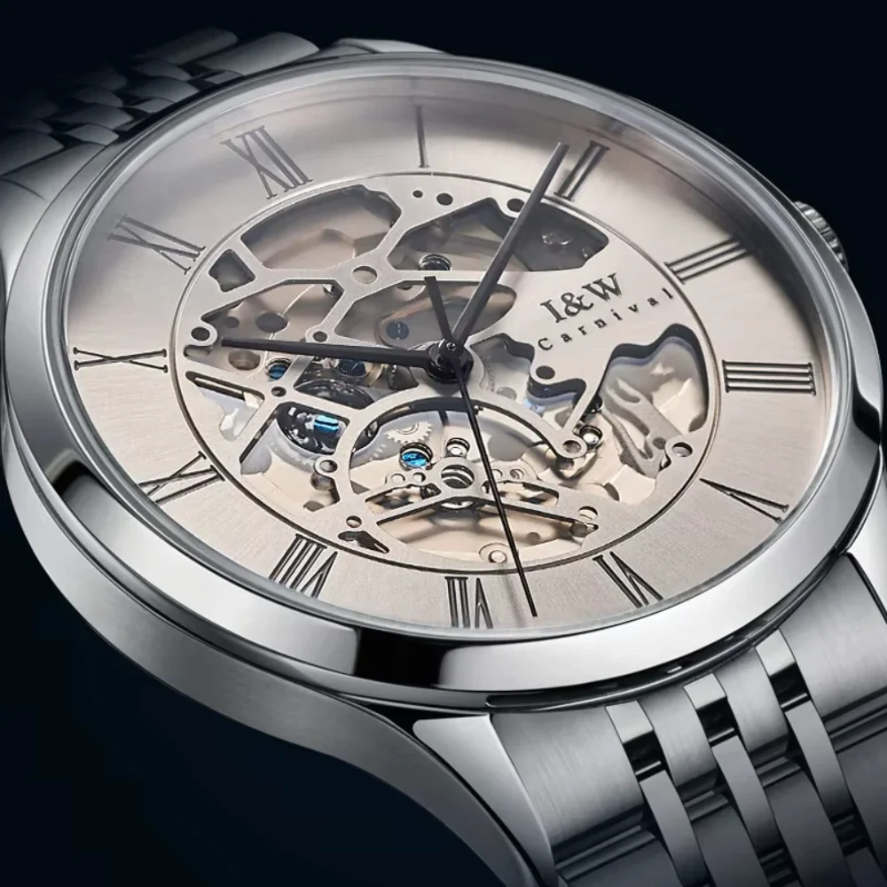 IW Carnival Mechaniczny Prosty Biznesowy Styl Automatyczny Mechanizm Luksusowe Marki Zegarki Męskie Akcesoria Męskie Wodoodporny Zegarek