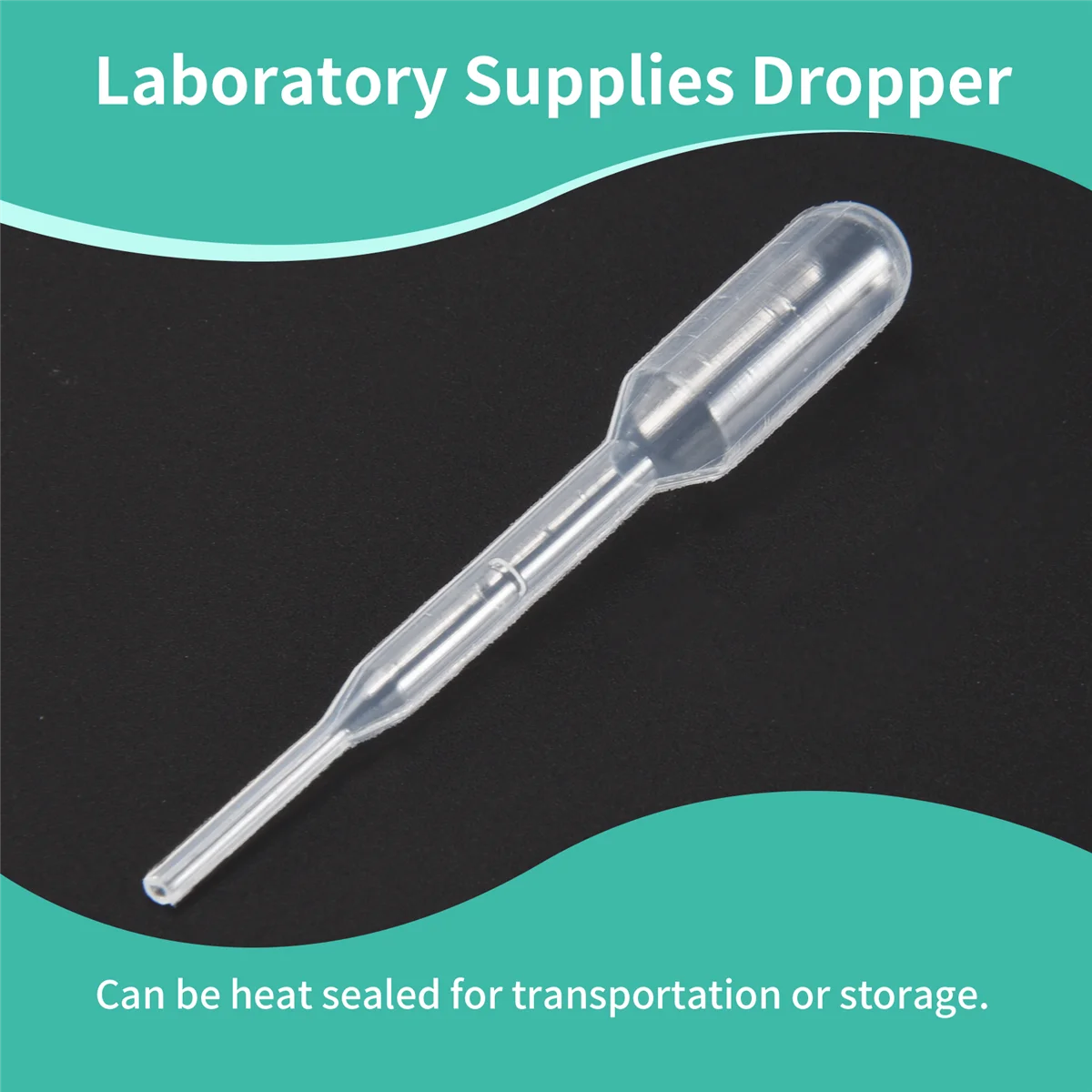 Y03A 100PCS Graduated Pipettes Dropper Polyethylene (0.2ml)