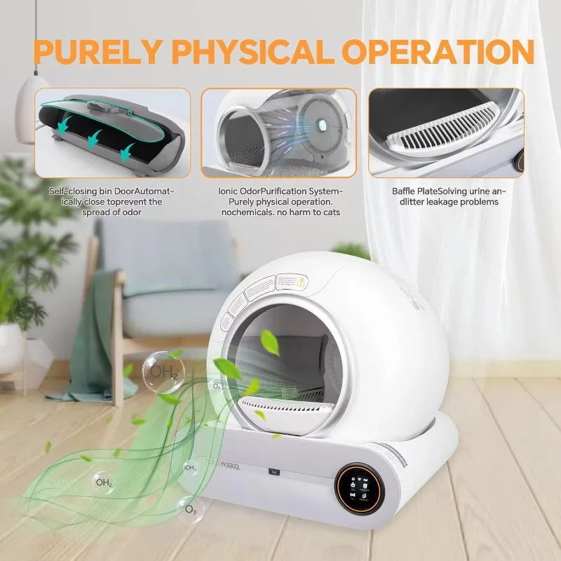 Robot Intelligent de luxe, autonettoyant, maison Stable, bac à litière pour chat, toilettes pour grands chats