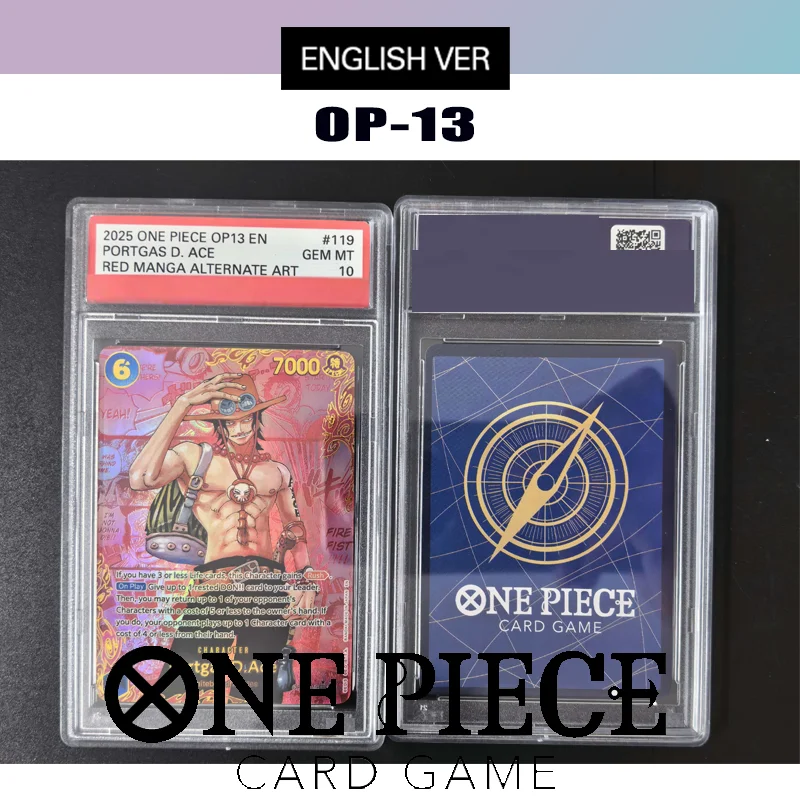 

Diy English Rating Card 2025 One Piece Op13-Carrying On His Will #119 PORTGAS D. ACE RED MANGA ALTERNATE ART Anime Card
